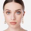 Elisabetta Franchi Pendant earrings with golden stirrup