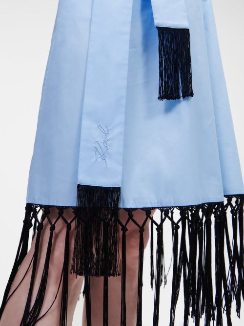 Karl Lagerfeld ruffled wrap dress with fringing