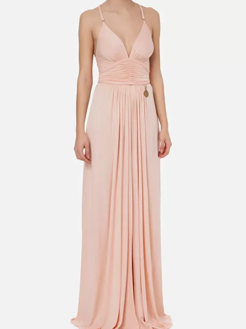 Elisabetta Franchi Red carpet dress with intertwinedstraps