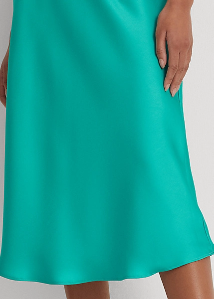 Ralph Lauren Satin Charmeuse A-Line Skirt