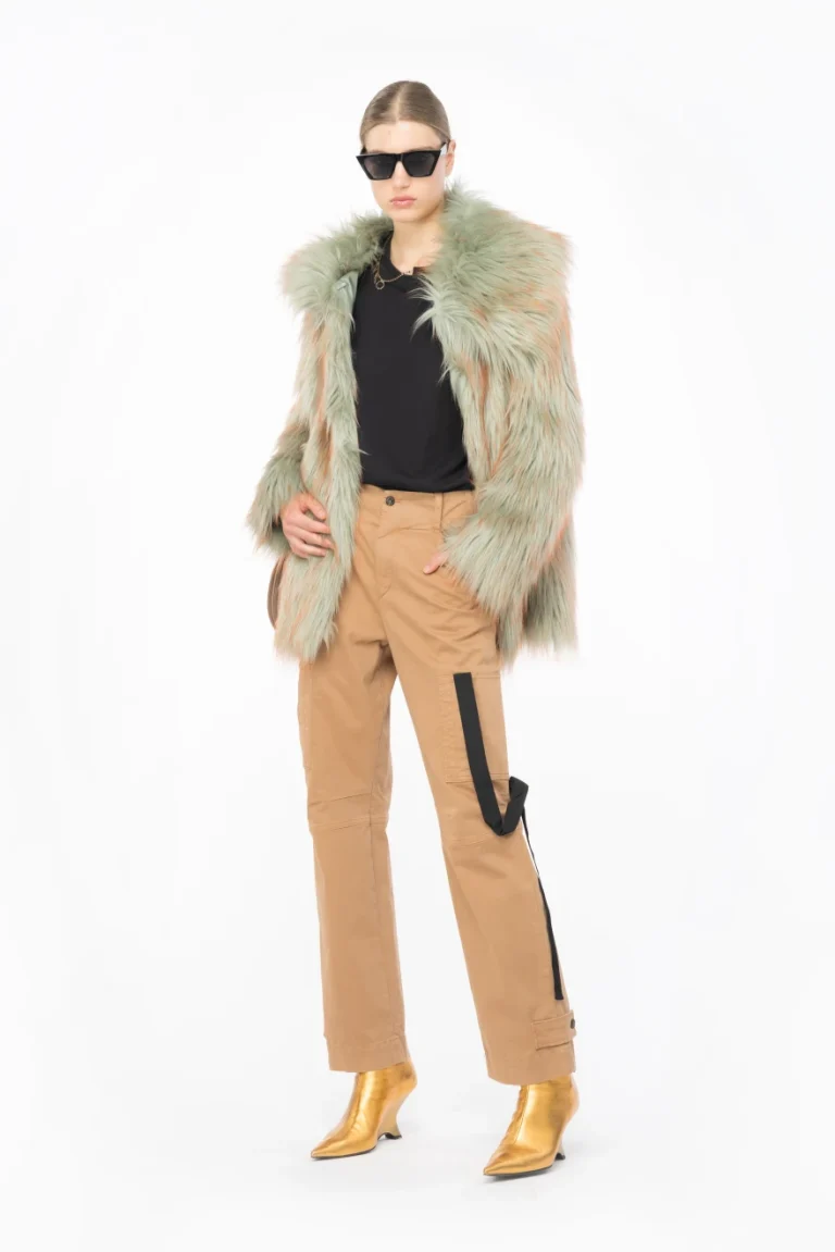 PINKO CARGO TROUSERS WITH RIBBON