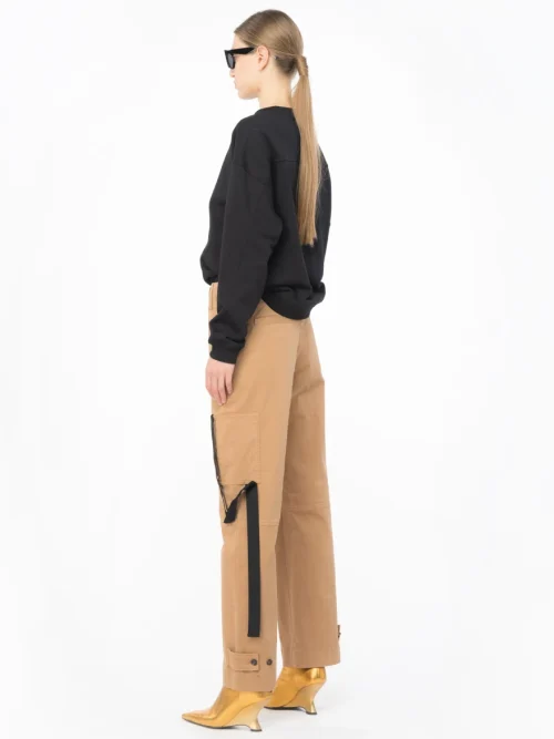 PINKO CARGO TROUSERS WITH RIBBON