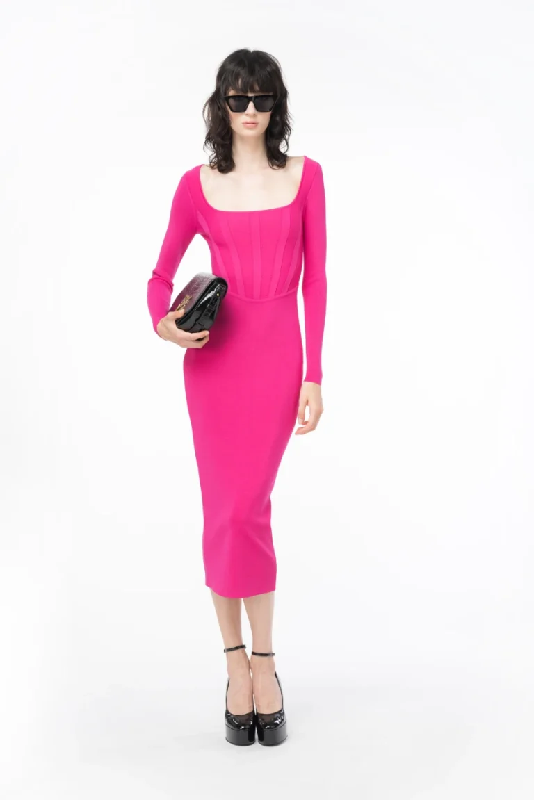 Pinko bustier-effect midi dress