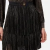 Elisabetta Franchi Silk mini-dress with fringes