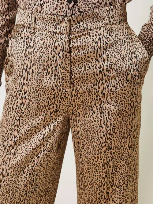 Twinset Animal print satin trousers
