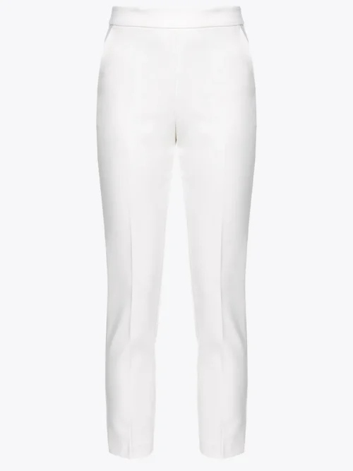 PINKO SLIM-FIT TROUSERS IN TECHNICAL STRETCH CREPE