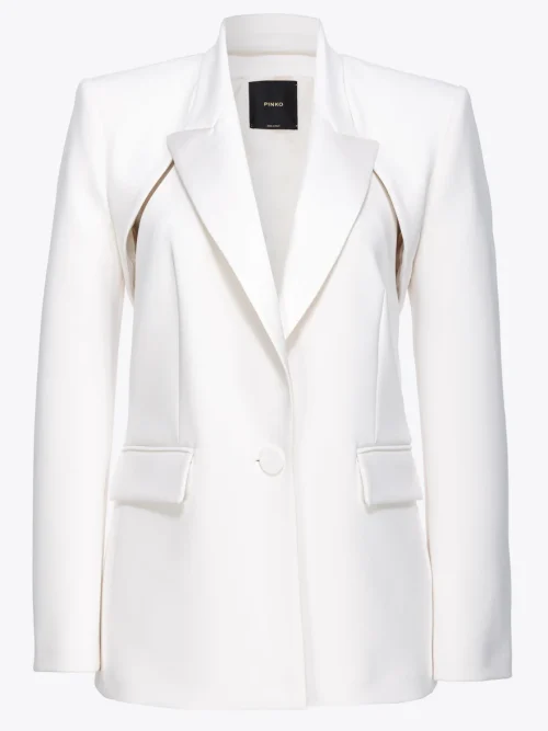 PINKO SINGLE-BREASTED BLAZER WITH BACK DETAIL