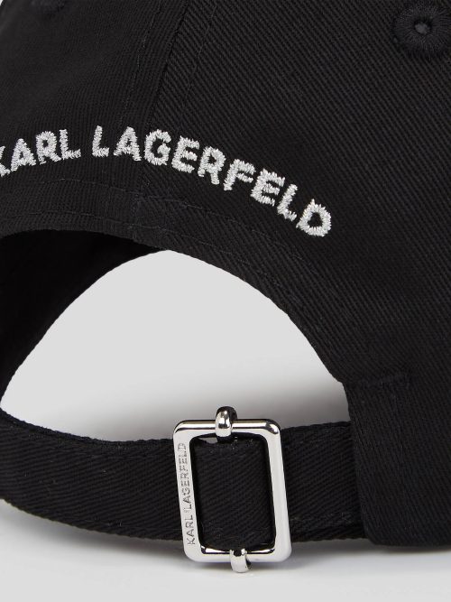 KARL LAGERFELD K/IKONIK RHINESTONE CHOUPETTE CAP