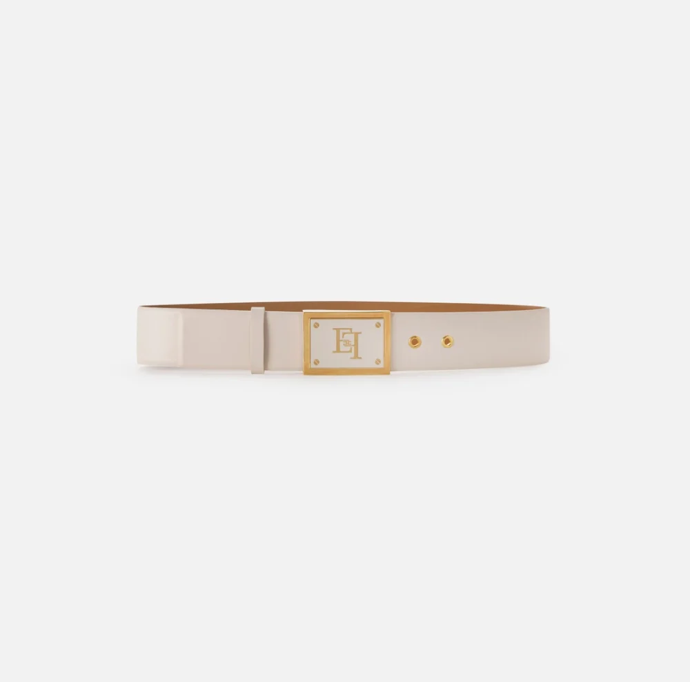 Elisabetta Franchi Synthetic material wide belt with box buckle