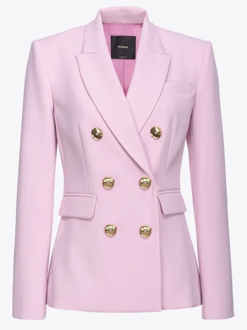 PINKO DOUBLE-BREASTED BLAZER WITH METAL BUTTONS