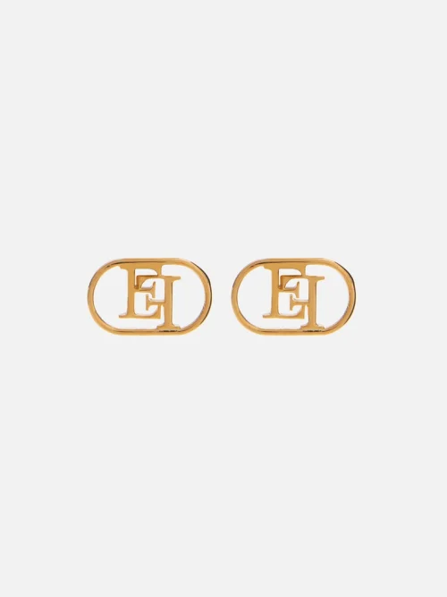 Elisabeta Franchi Earrings with oval logo