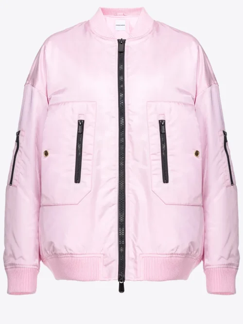 Pinko technical satin bomber jacket