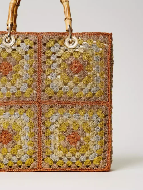 Twinset Crochet shopper with lurex