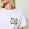 Twinset T-shirt with logo label and embroidery