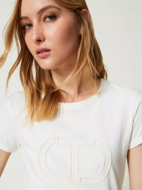Twinset Regular t-shirt with Oval T embroidery