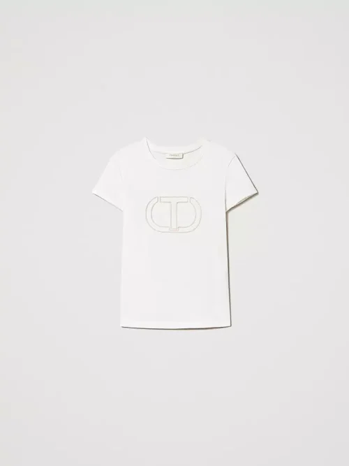 Twinset Regular t-shirt with Oval T embroidery