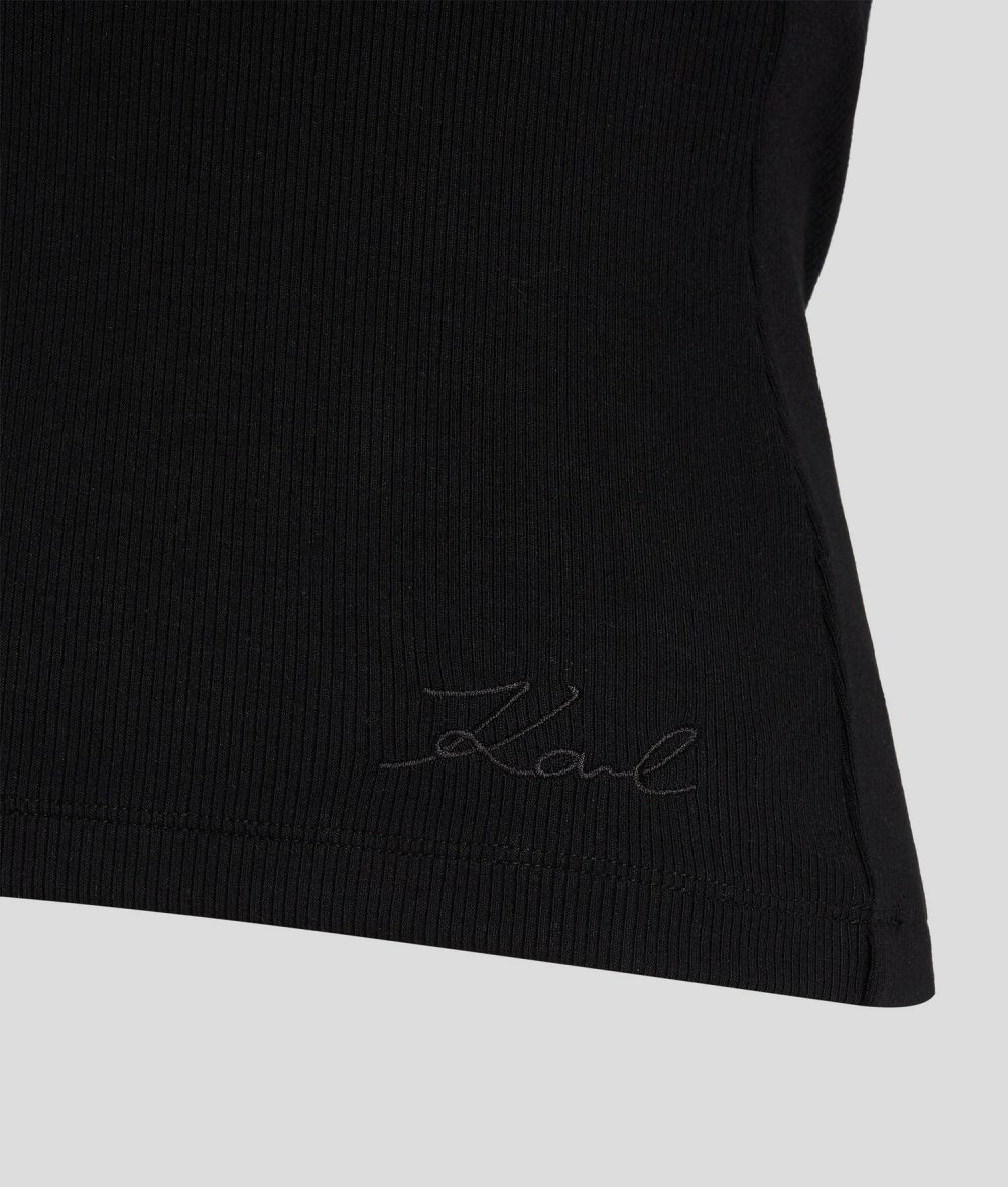 KARL LAGERFELD NOTCHED TANK TOP