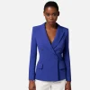 Elisabetta Franchi crêpe double-breasted jacket with waisted cut