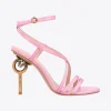 Pinko love birds heeled satin sandals
