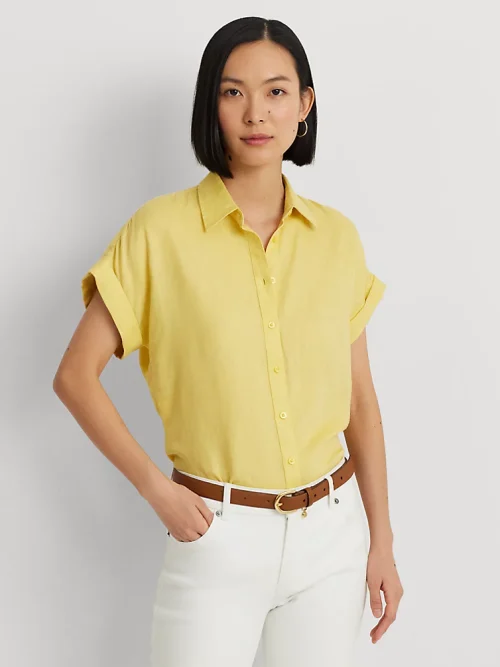 Ralph Lauren Relaxed Fit Linen Short-Sleeve Shirt